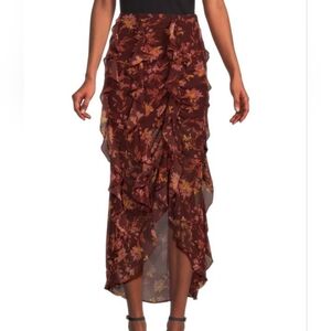 Free People ​Flounce Around Floral Maxi Skirt NWT